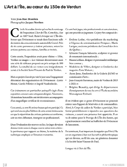 L’Art à l’Île, au cœur du 150e de Verdun