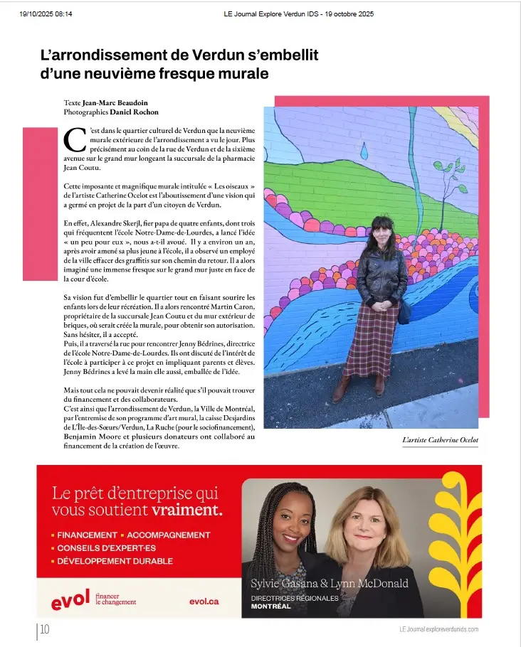 L’arrondissement de Verdun s’embellit d’une neuvième fresque murale